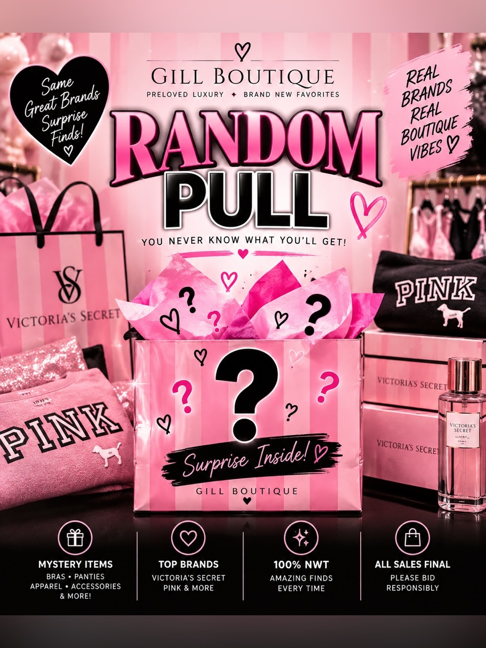 🎀 RANDOM PULL • NWT • VS, PINK & MORE 🎁